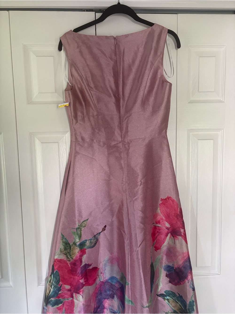 Kay Unger Marlene Pink Floral Tea-length Dress - Picture 4 of 8